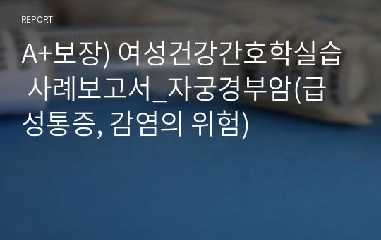 A+보장) 여성건강간호학실습 사례보고서_자궁경부암(급성통증, 감염의 위험)