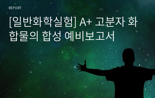 [일반화학실험] A+ 고분자 화합물의 합성 예비보고서