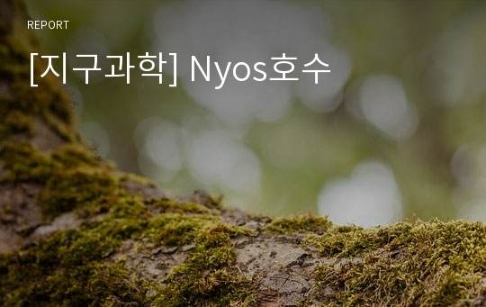 [지구과학] Nyos호수