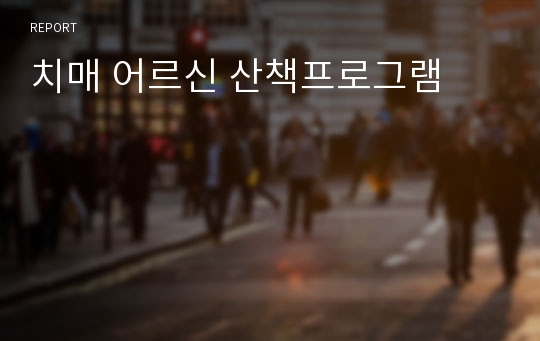 치매 어르신 산책프로그램