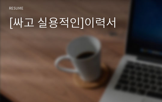 [싸고 실용적인]이력서