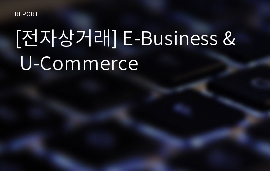 [전자상거래] E-Business &amp; U-Commerce