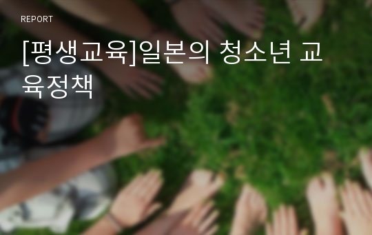 [평생교육]일본의 청소년 교육정책