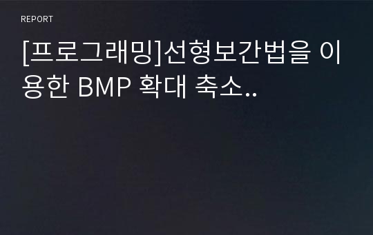 [프로그래밍]선형보간법을 이용한 BMP 확대 축소..