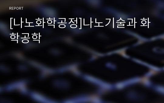 [나노화학공정]나노기술과 화학공학