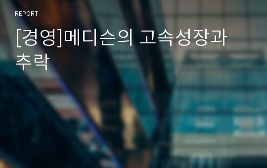 [경영]메디슨의 고속성장과 추락