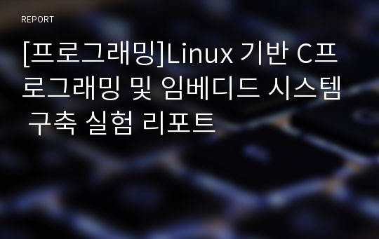 [프로그래밍]Linux 기반 C프로그래밍 및 임베디드 시스템 구축 실험 리포트