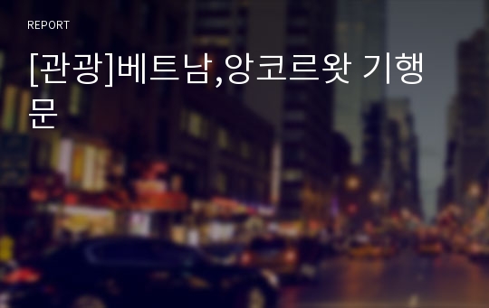 [관광]베트남,앙코르왓 기행문