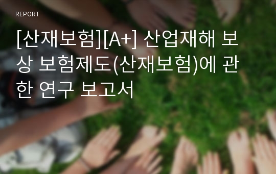 [산재보험][A+] 산업재해 보상 보험제도(산재보험)에 관한 연구 보고서