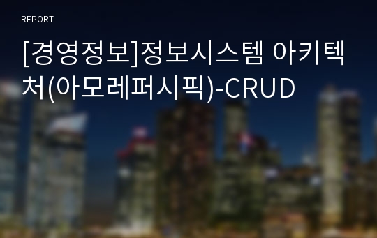 [경영정보]정보시스템 아키텍처(아모레퍼시픽)-CRUD