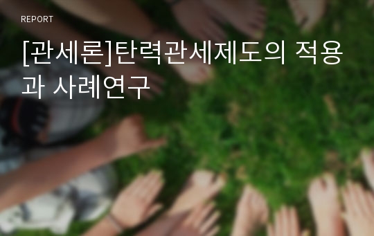 [관세론]탄력관세제도의 적용과 사례연구