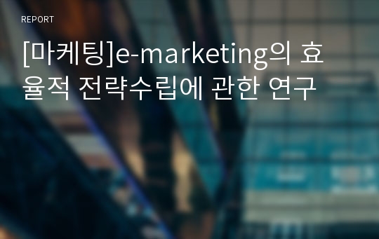 [마케팅]e-marketing의 효율적 전략수립에 관한 연구
