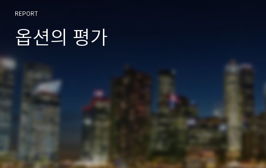 옵션의 평가