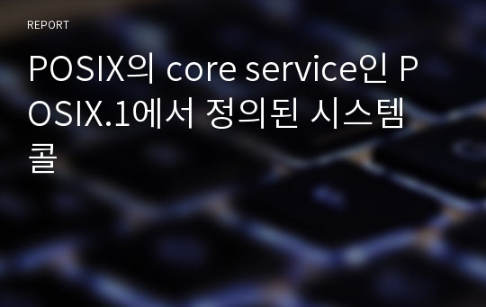 POSIX의 core service인 POSIX.1에서 정의된 시스템 콜