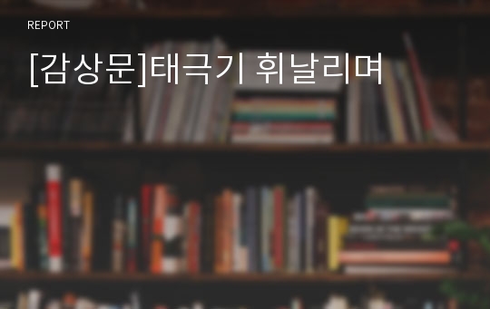 [감상문]태극기 휘날리며