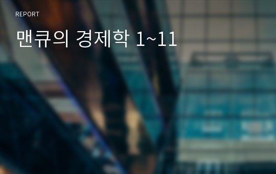 맨큐의 경제학 1~11