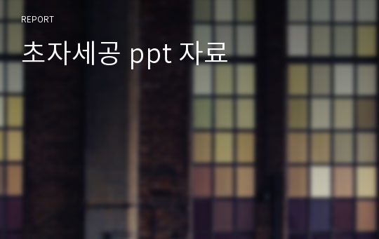 초자세공 ppt 자료