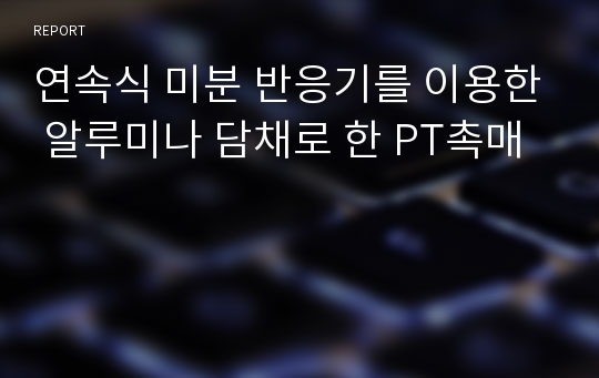 연속식 미분 반응기를 이용한 알루미나 담채로 한 PT촉매