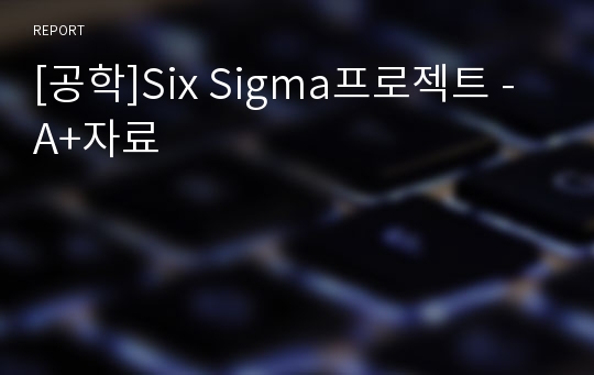 [공학]Six Sigma프로젝트 - A+자료