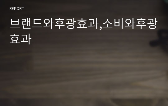 브랜드와후광효과,소비와후광효과