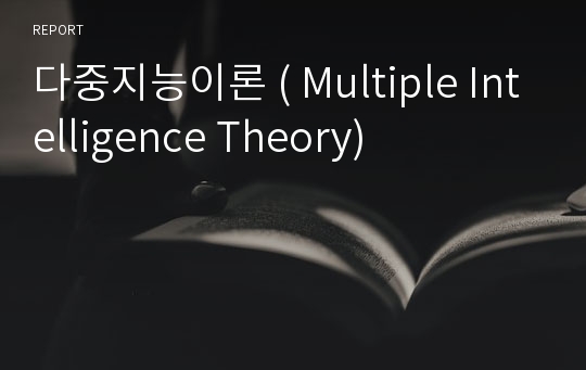 다중지능이론 ( Multiple Intelligence Theory)