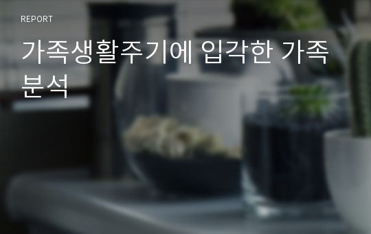 가족생활주기에 입각한 가족 분석