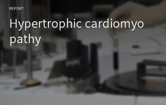 Hypertrophic cardiomyopathy