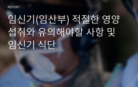 임신기(임산부) 적절한 영양 섭취와 유의해야할 사항 및 임신기 식단