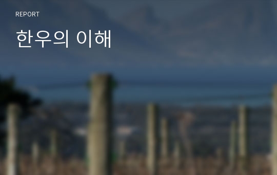 한우의 이해