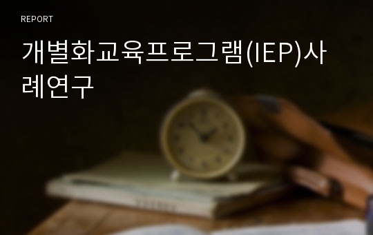 개별화교육프로그램(IEP)사례연구