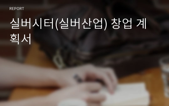 실버시터(실버산업) 창업 계획서