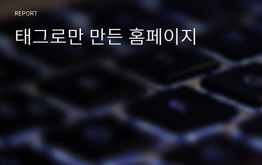 태그로만 만든 홈페이지