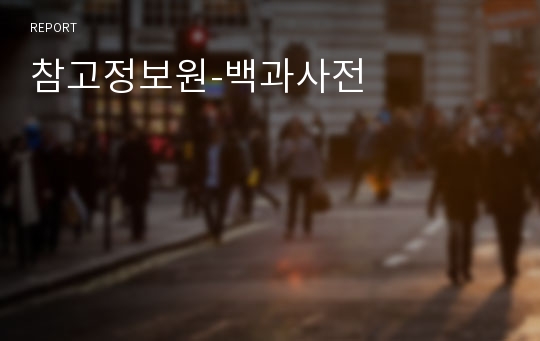 참고정보원-백과사전