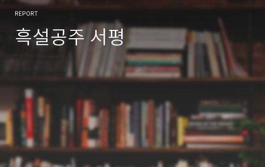 흑설공주 서평