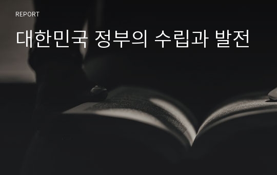 대한민국 정부의 수립과 발전