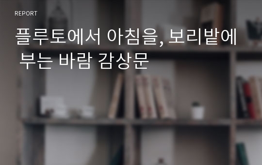 플루토에서 아침을, 보리밭에 부는 바람 감상문