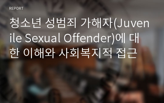 청소년 성범죄 가해자(Juvenile Sexual Offender)에 대한 이해와 사회복지적 접근