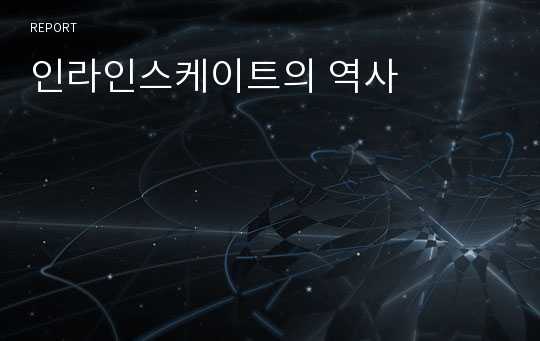 인라인스케이트의 역사