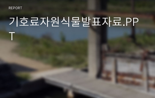 기호료자원식물발표자료.PPT