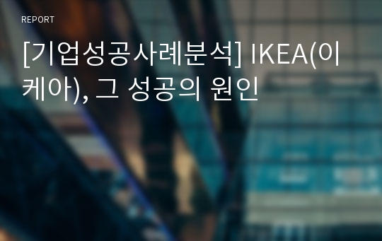 [기업성공사례분석] IKEA(이케아), 그 성공의 원인