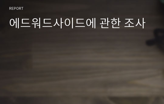 에드워드사이드에 관한 조사