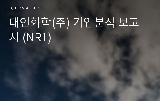 대인 기업분석 보고서 (NR1)