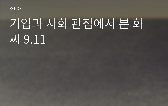 기업과 사회 관점에서 본 화씨 9.11