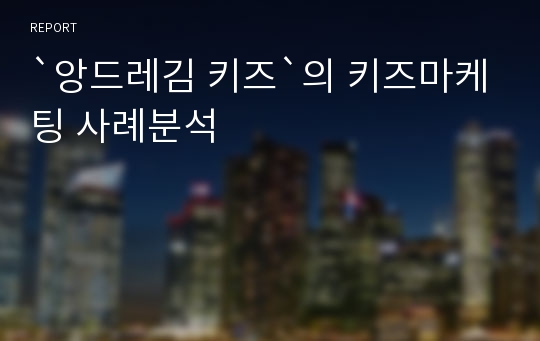 `앙드레김 키즈`의 키즈마케팅 사례분석