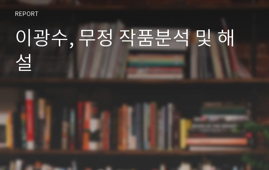 이광수, 무정 작품분석 및 해설