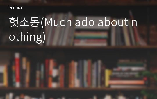 헛소동(Much ado about nothing)