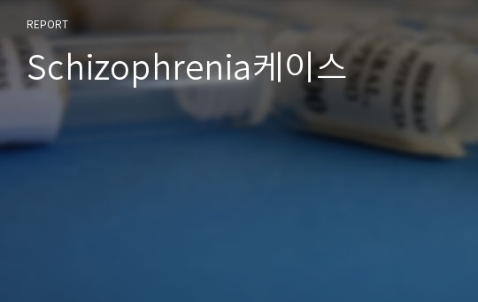 Schizophrenia케이스