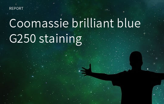 Coomassie brilliant blue G250 staining