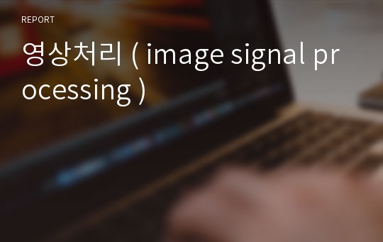 영상처리 ( image signal processing )
