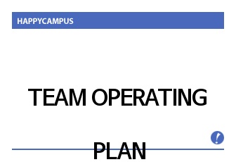혁신 영업팀의 TEAM OPERATING PLAN 프리젠테이션 - 리더십 모의 팀운영방안